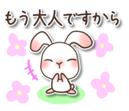 The wabi and sabi rabbit 3 sticker #9393098