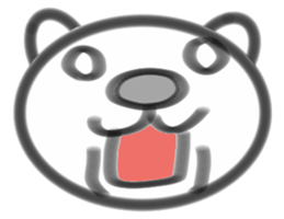 White Bear face sticker #9394105