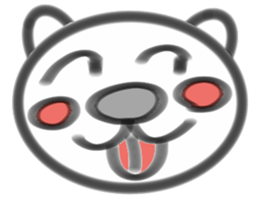 White Bear face sticker #9394107