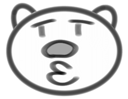 White Bear face sticker #9394111