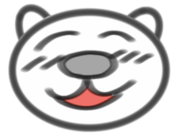 White Bear face sticker #9394112