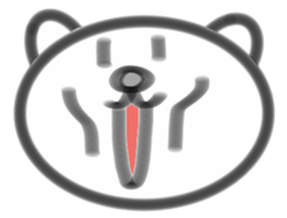 White Bear face sticker #9394114