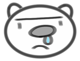 White Bear face sticker #9394115