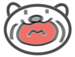 White Bear face sticker #9394116