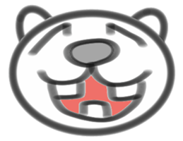 White Bear face sticker #9394121