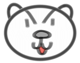 White Bear face sticker #9394124