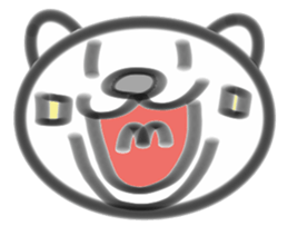 White Bear face sticker #9394126