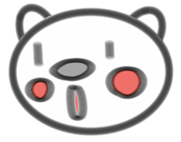 White Bear face sticker #9394127