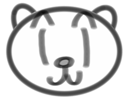 White Bear face sticker #9394132