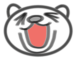 White Bear face sticker #9394133