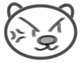 White Bear face sticker #9394135