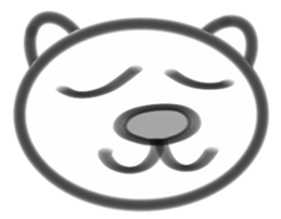 White Bear face sticker #9394136