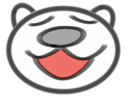 White Bear face sticker #9394137