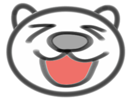 White Bear face sticker #9394138