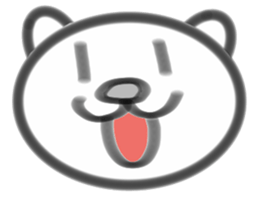 White Bear face sticker #9394139