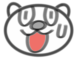 White Bear face sticker #9394140