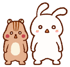 Friends! Rabbit Tamtam & Squirrel Puti sticker #9394907