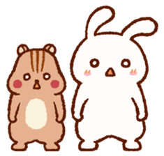 Friends! Rabbit Tamtam & Squirrel Puti sticker #9394907