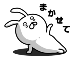 rabbit having a dark rings under eyes sticker #9395425