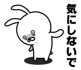 rabbit having a dark rings under eyes sticker #9395428