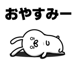 rabbit having a dark rings under eyes sticker #9395431