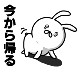 rabbit having a dark rings under eyes sticker #9395433