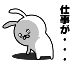 rabbit having a dark rings under eyes sticker #9395437