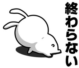 rabbit having a dark rings under eyes sticker #9395438