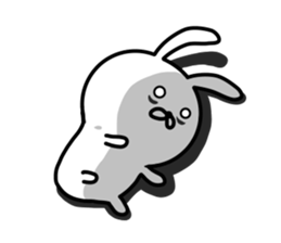 rabbit having a dark rings under eyes sticker #9395443