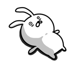 rabbit having a dark rings under eyes sticker #9395446