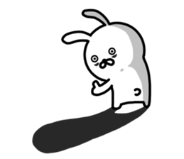 rabbit having a dark rings under eyes sticker #9395447