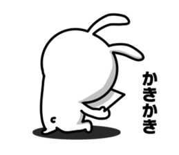 rabbit having a dark rings under eyes sticker #9395448