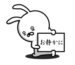 rabbit having a dark rings under eyes sticker #9395449