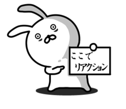 rabbit having a dark rings under eyes sticker #9395450