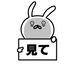 rabbit having a dark rings under eyes sticker #9395451