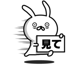 rabbit having a dark rings under eyes sticker #9395452