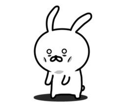 rabbit having a dark rings under eyes sticker #9395454