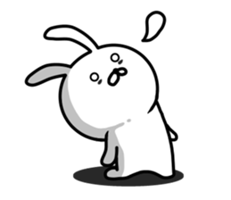 rabbit having a dark rings under eyes sticker #9395456