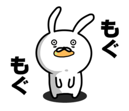 rabbit having a dark rings under eyes sticker #9395462