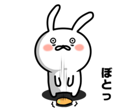 rabbit having a dark rings under eyes sticker #9395463