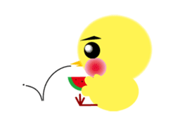yellow small bird2 sticker #9395848