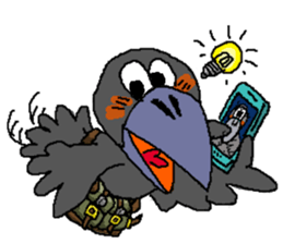 Cloud Crows 4 / While phone sticker #9396225