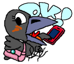 Cloud Crows 4 / While phone sticker #9396230