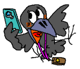 Cloud Crows 4 / While phone sticker #9396233