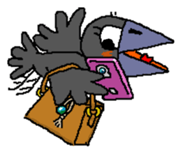 Cloud Crows 4 / While phone sticker #9396234