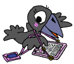 Cloud Crows 4 / While phone sticker #9396236