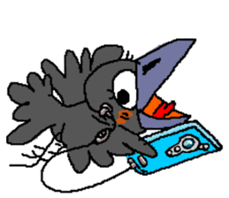 Cloud Crows 4 / While phone sticker #9396237