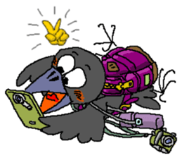 Cloud Crows 4 / While phone sticker #9396242