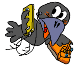 Cloud Crows 4 / While phone sticker #9396248