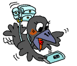 Cloud Crows 4 / While phone sticker #9396250